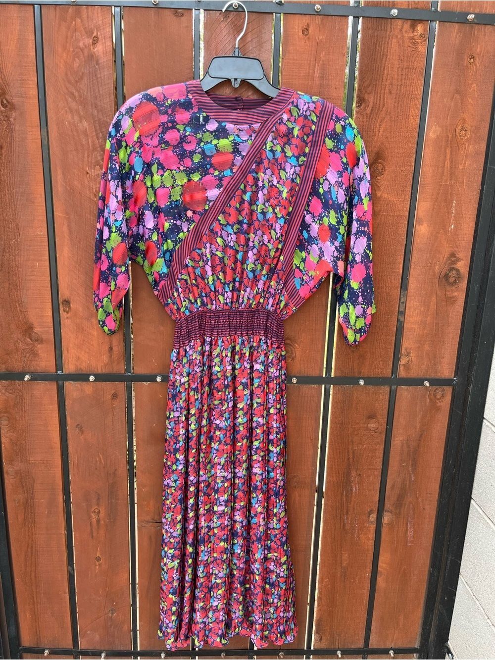 Diane Freis Vintage Georgette Dress colorful